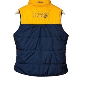 US Navy Columbia Vest Reversible Embroidered Puffer Military Women's Size Medium